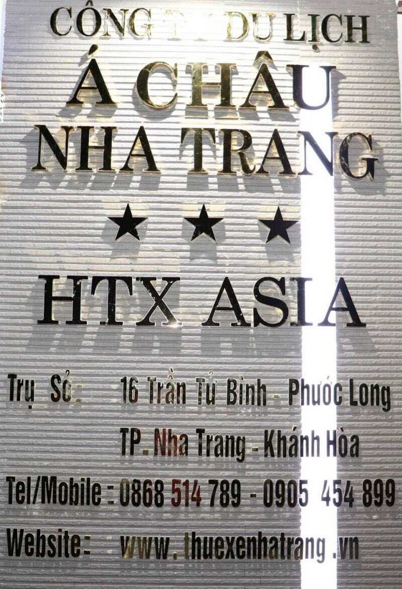 bảng hiệu công ty Á Châu & Htx Asia Nha Trang