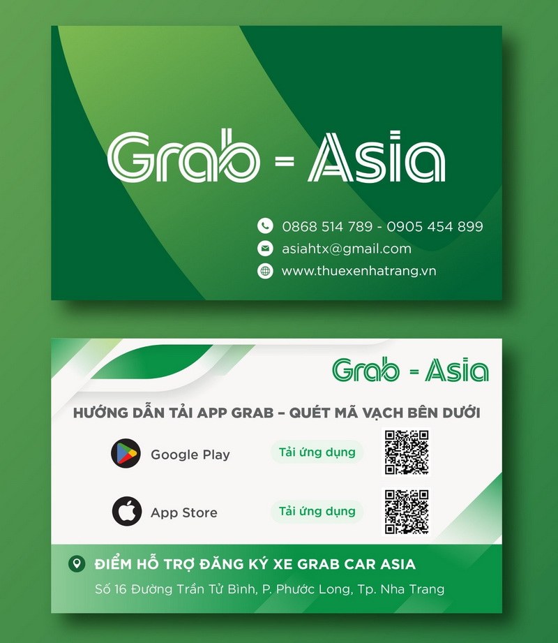 Instructions for scanning barcodes to download Grab Asia app